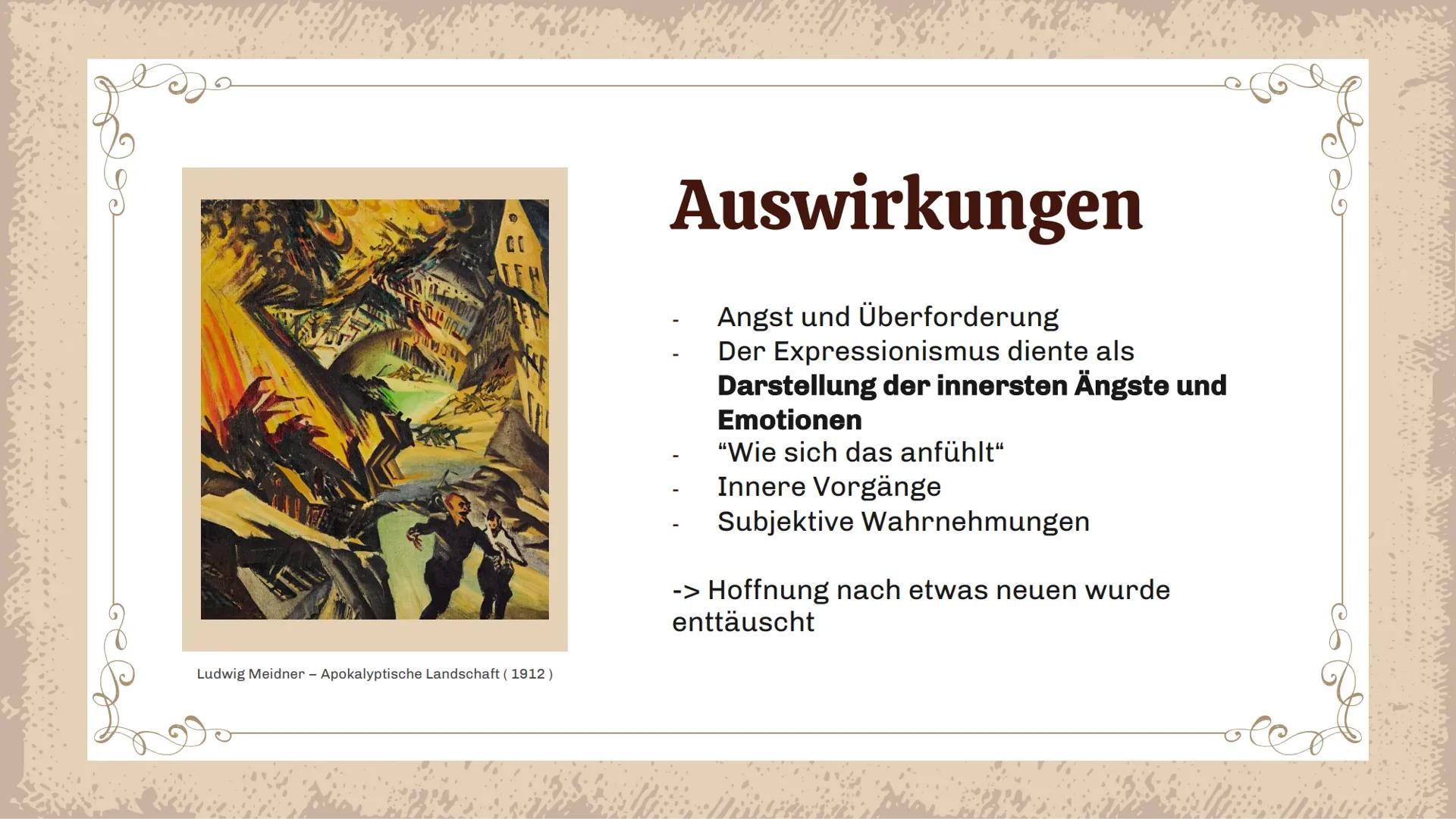 Literaturepoche
Expressionismus
elline
Anita Malfatti - The Yellow Man (1917)
ANSVA 01
Definition
Was ist
Expressionismus?
03
Kunst
Ein paar