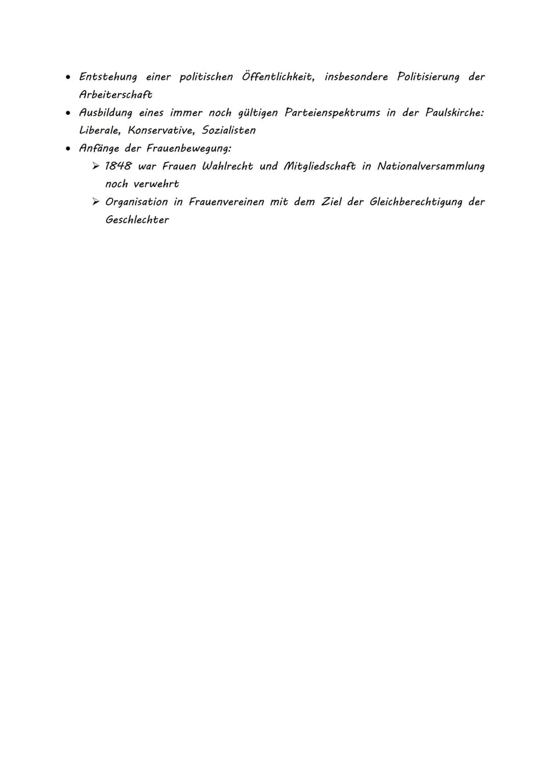 ●
REVOLUTION 1848/49
• Zeit zwischen Wiener Kongress und Märzrevolution
war durch sich zuspitzende Auseinandersetzung zwischen der nationall