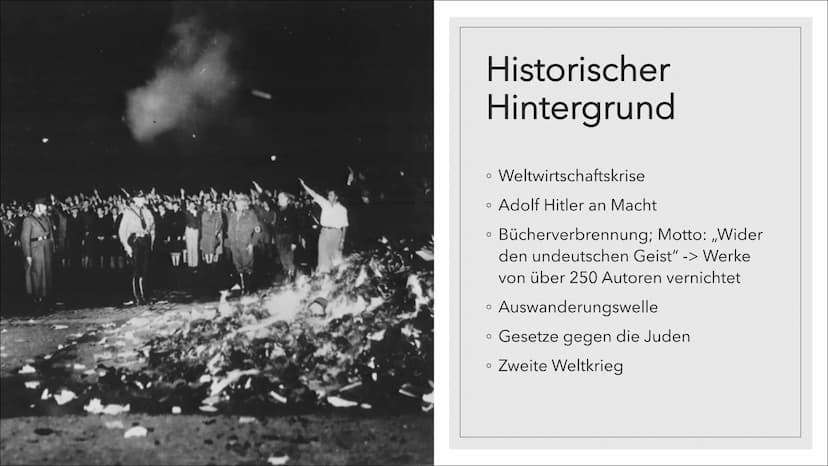 EXILLITERATUR
Eine Präsentation von XY Inhaltsverzeichnis
1. Allgemeine Informationen
2. Historischer Hintergrund
3. Literarische Formen der