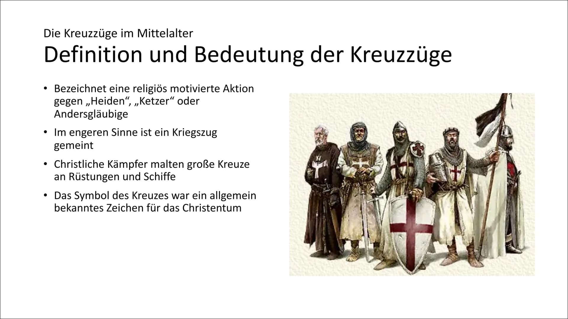 160000
Die Kreuzzüge im Mittelalter
Überblick über die Geschichte der Kreuzzüge Die Kreuzzüge im Mittelalter
Agenda
Definition und Bedeutung