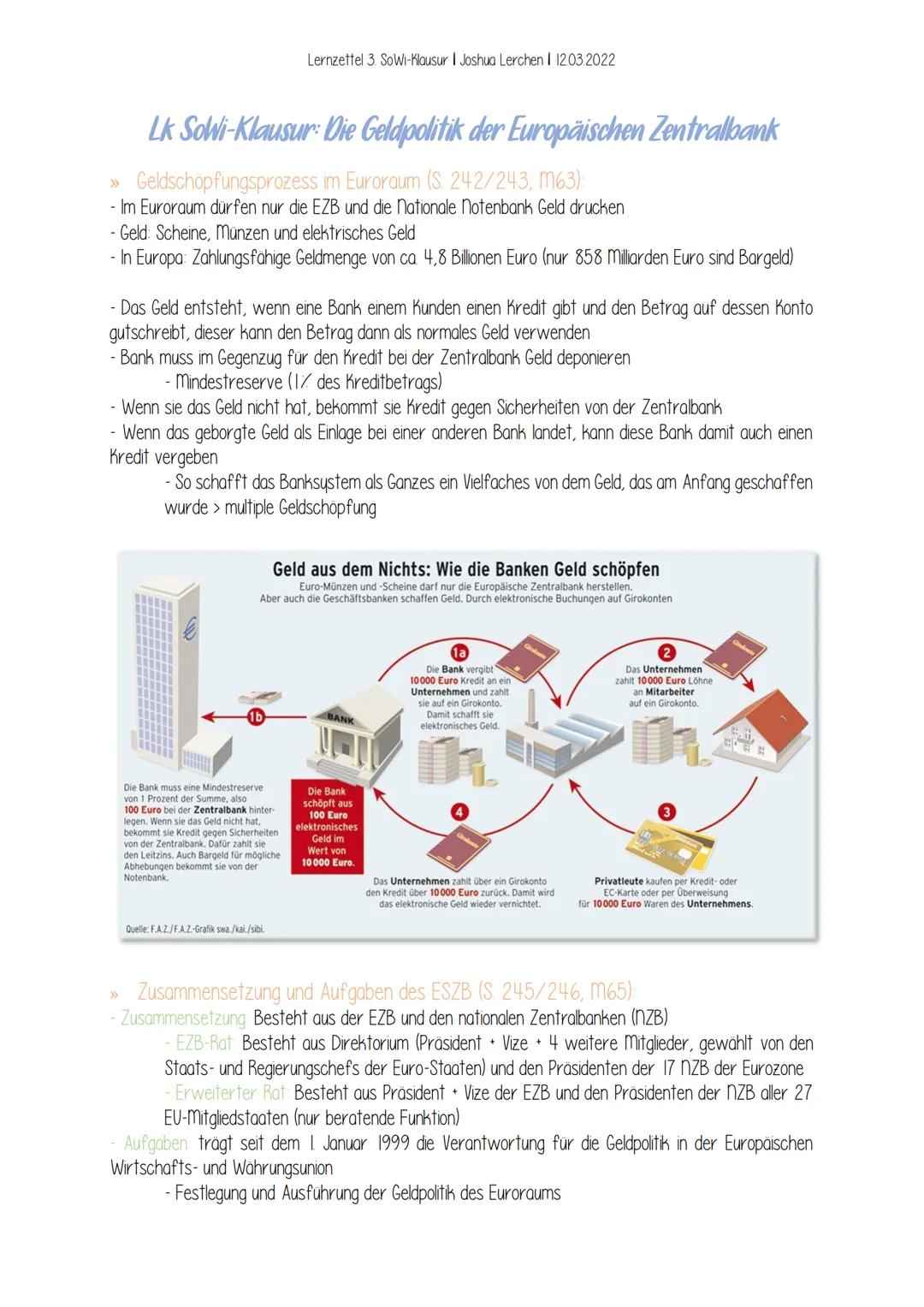 Lernzettel 3. SoWi-Klausur Joshua Lerchen | 12032022

Lk Sowi-Klausur: Die Geldpolitik der Europäischen Zentralbank

>>> Geldschopfungsproze