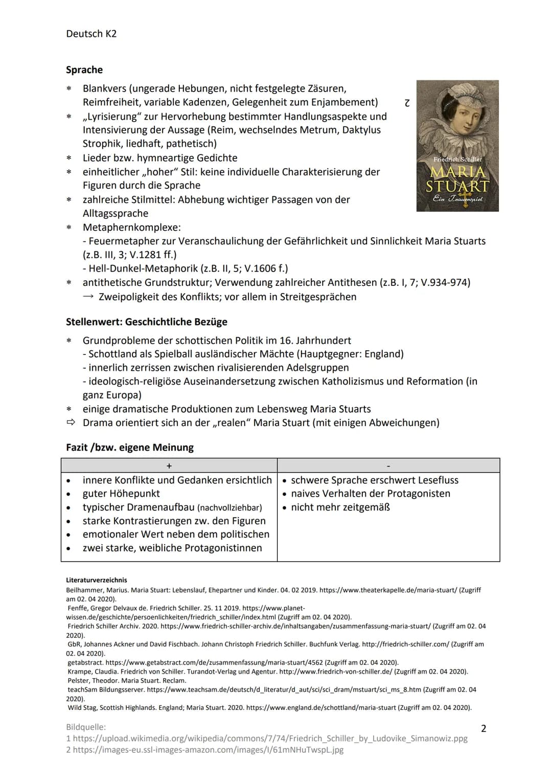 Deutsch K2
Maria Stuart von Friedrich Schiller
Friedrich Schiller
* Geboren: 10.11.1759 in Marbach am Neckar
* Gestorben: 09.05.1805 in Weim