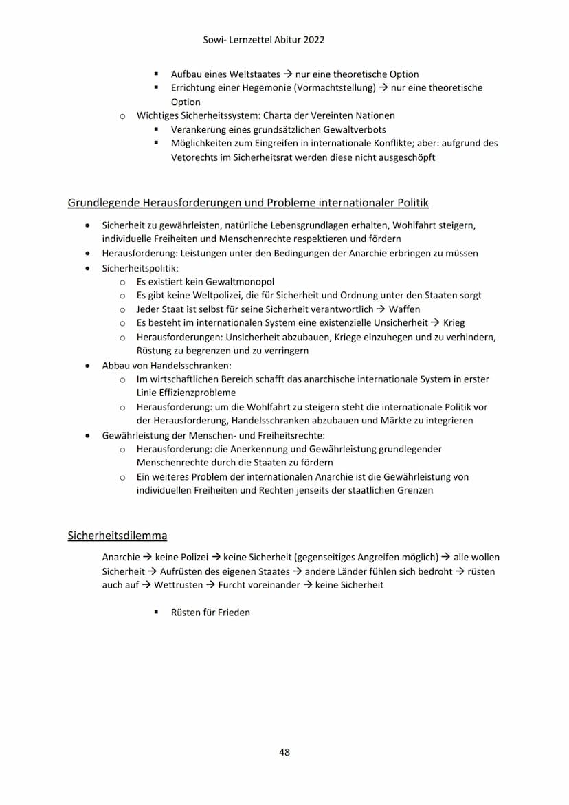 Gründungsmotive der EU
●
● Wunsch nach Neuem Selbstverständnis
●
●
●
Sowi- Lernzettel Abitur 2022
Globale Strukturen und Prozesse
O
Wunsch n