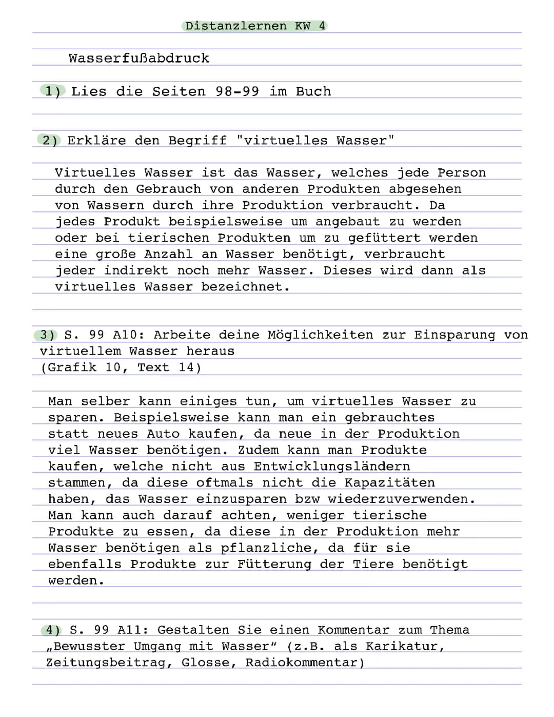 Bewusster Umgang mit Wasser - Artikel / Kommentar