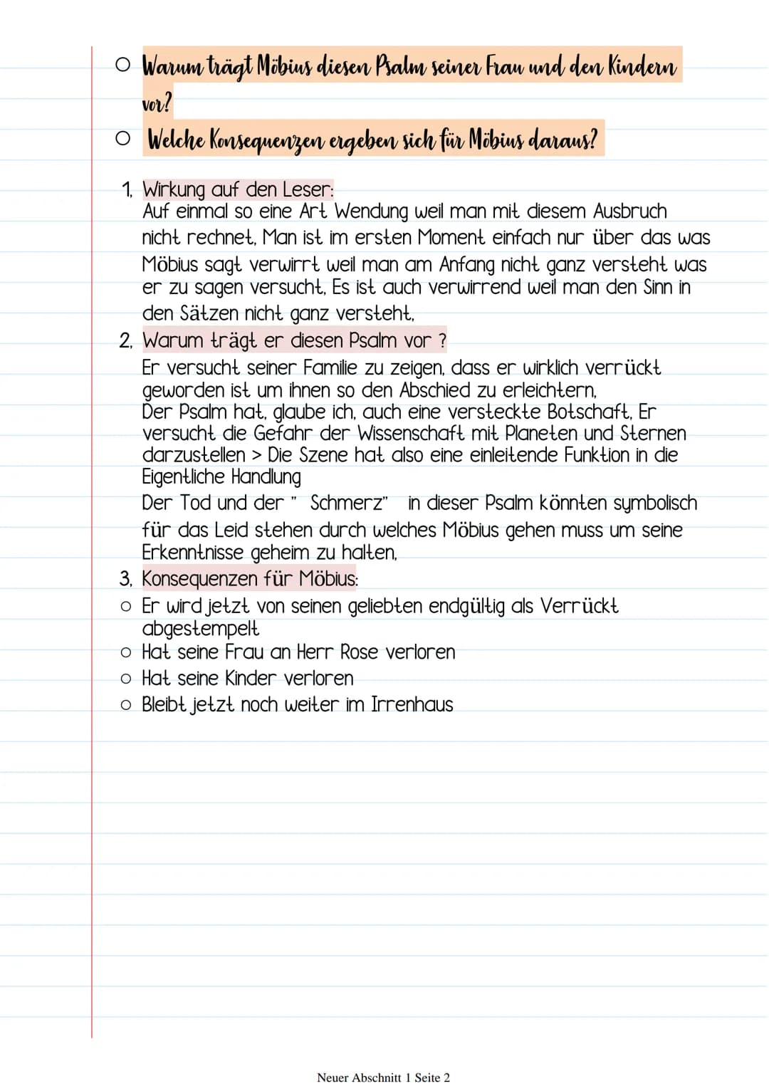 Analyse Weltraum-Psalm
Darstellung des Weltalls, welche
Wortfelder/Wörter verwendet
Darstellung des Menschen, welche
Wortfelder/Wörter verwe