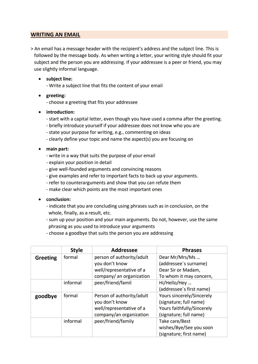 CRITERIA FOR DIFFERENT GENRES
WRITING A SUMMARY:
> If you have to sum up/summarize an article, a short story, a novel or an excerpt from any