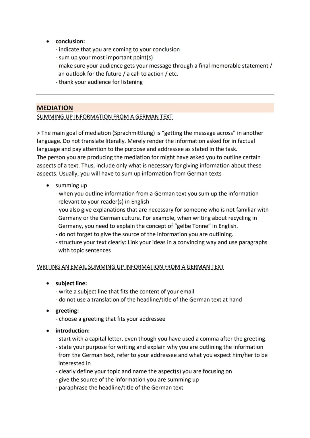 CRITERIA FOR DIFFERENT GENRES
WRITING A SUMMARY:
> If you have to sum up/summarize an article, a short story, a novel or an excerpt from any