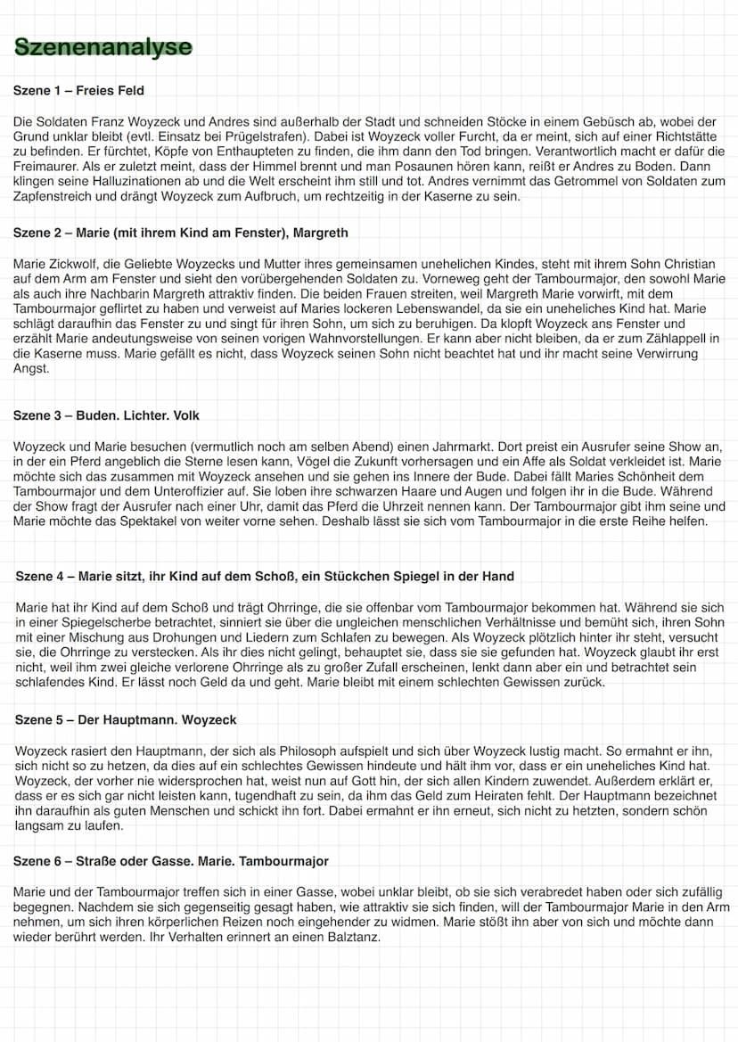 Figurenkonstellation
Doktor ←
Konkurrenz
Versuchsobjekt
Erniedrigung
Nebenjob
Erbsendiät
Andres
einfacher Soldat
Dramendreieck
und Doktor
be