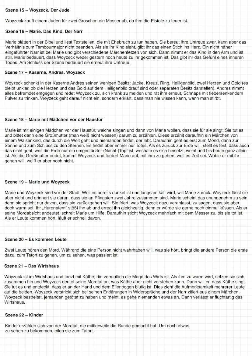 Figurenkonstellation
Doktor ←
Konkurrenz
Versuchsobjekt
Erniedrigung
Nebenjob
Erbsendiät
Andres
einfacher Soldat
Dramendreieck
und Doktor
be
