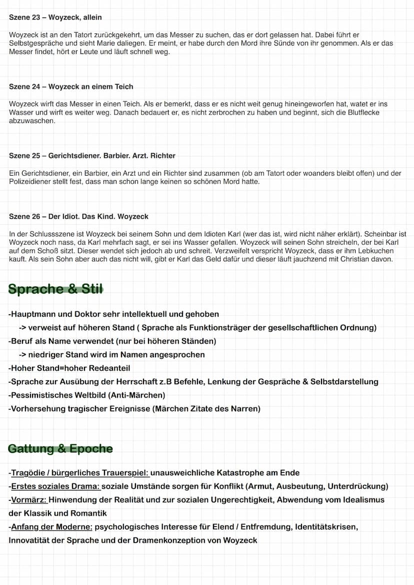 Figurenkonstellation
Doktor ←
Konkurrenz
Versuchsobjekt
Erniedrigung
Nebenjob
Erbsendiät
Andres
einfacher Soldat
Dramendreieck
und Doktor
be