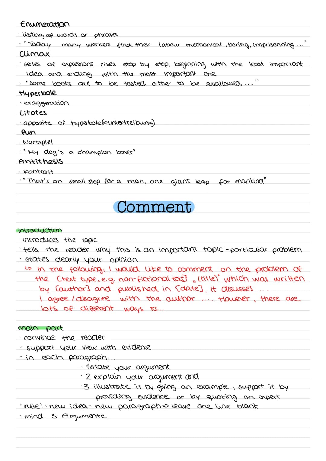 before writing:
- reread
find answers for w-questions
- make notes
writing
-who
-where
-when
-why
-what
and organize them.
introductury sent