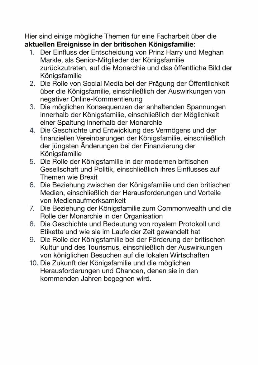 Englisch: Facharbeit Themen
Hier sind ein paar Ideen für eine Facharbeit zum Thema Amerika:
1. Der Einfluss der Medien auf die politische
La