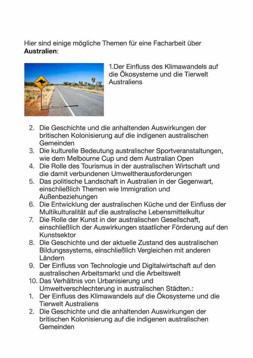 Englisch: Facharbeit Themen
Hier sind ein paar Ideen für eine Facharbeit zum Thema Amerika:
1. Der Einfluss der Medien auf die politische
La