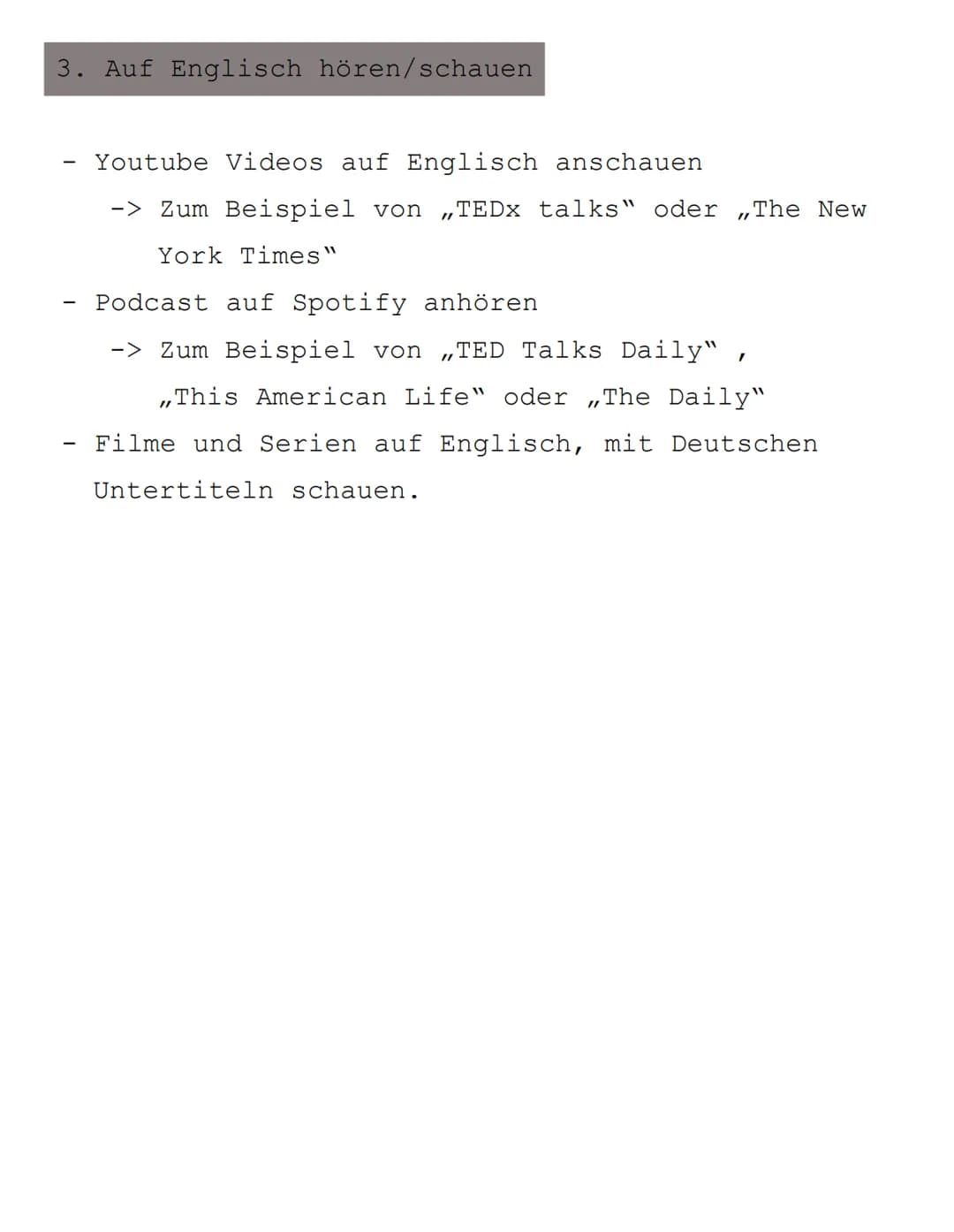 Wie du besser Englisch verstehen
und schreiben kannst
1. Auf Englisch lesen
Kauf dir Bücher, die dich interessieren auf
Englisch.
Für den An