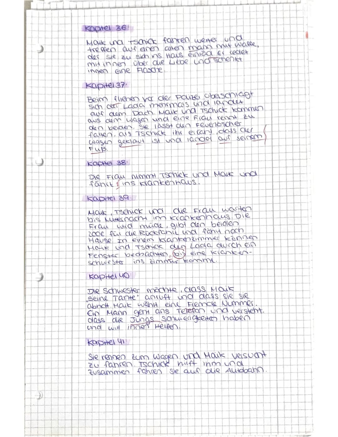 C
T
дву
Boffs
Tschick
WWW
8 8 8 8 8 8
Lesetagebuch
Zoe Kretschmar
8B texetagebrick
Kapitel
Seiten 1
Ort:
Zeit
Charakter
Handlung
Titel
Autor