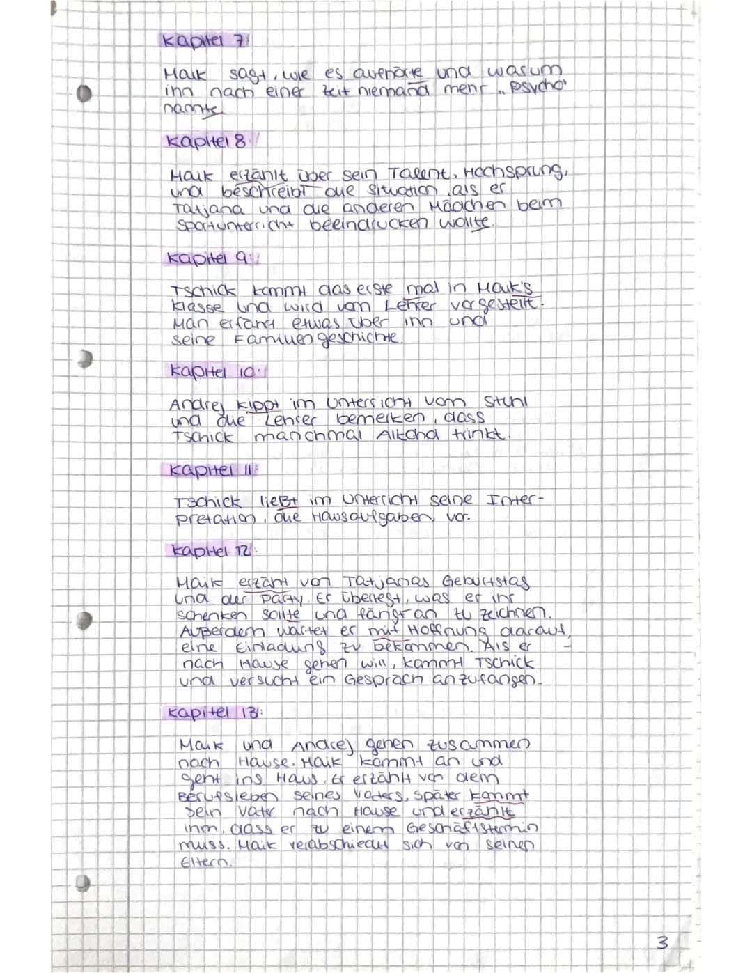 C
T
дву
Boffs
Tschick
WWW
8 8 8 8 8 8
Lesetagebuch
Zoe Kretschmar
8B texetagebrick
Kapitel
Seiten 1
Ort:
Zeit
Charakter
Handlung
Titel
Autor