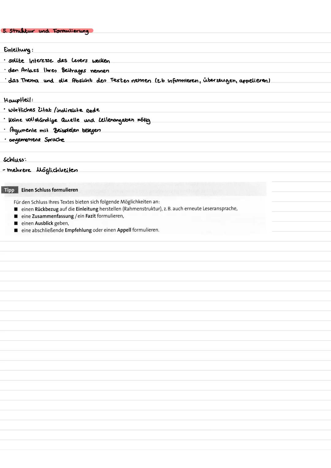 Materialgestütztes Schreiben: Beispiele, Übungen und Mustervorlagen