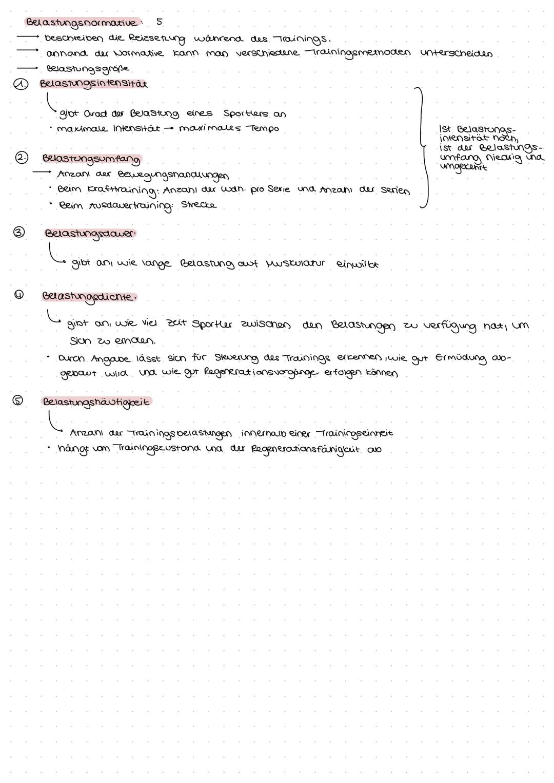 (3)
Belastungsnormative: 5
beschreiben die Reizsetzung während des Trainings.
annand der Normative kann man verschiedene Trainingsmethoden u