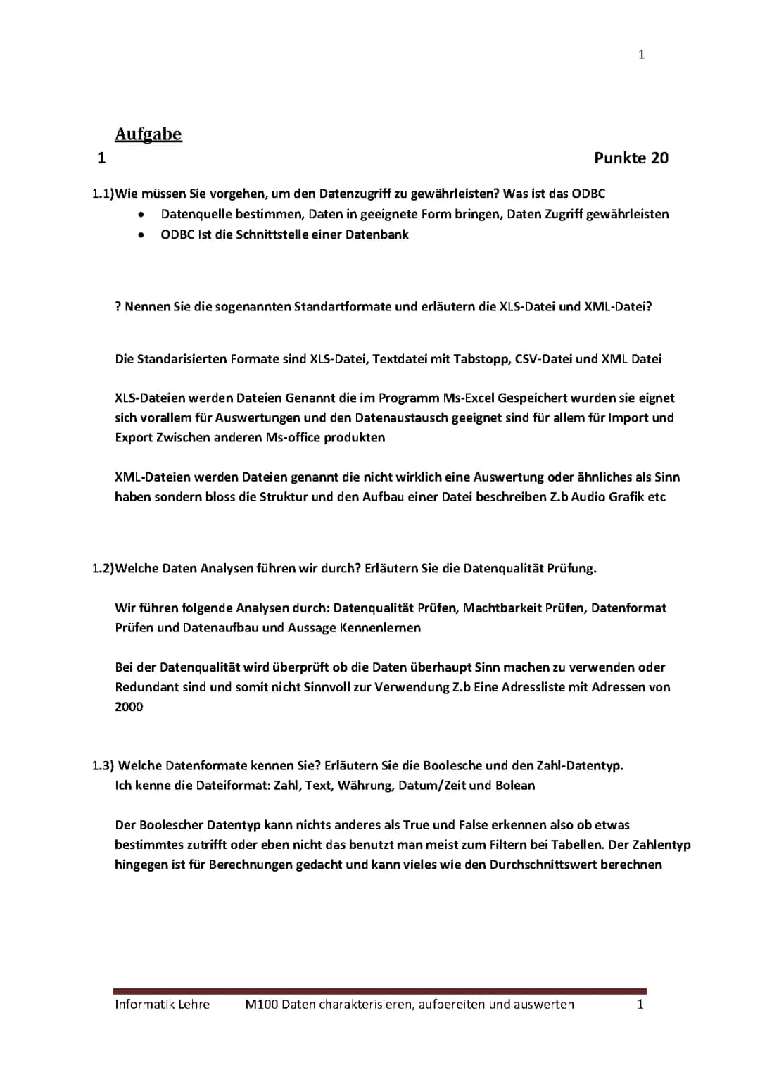 ODBC Verbindung erklären und Machbarkeitsstudie Beispiele