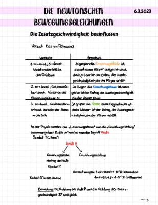 Know Newtonsche Bewegungsgleichung - Die Zusatzgeschwindigkeit beeinflussen thumbnail