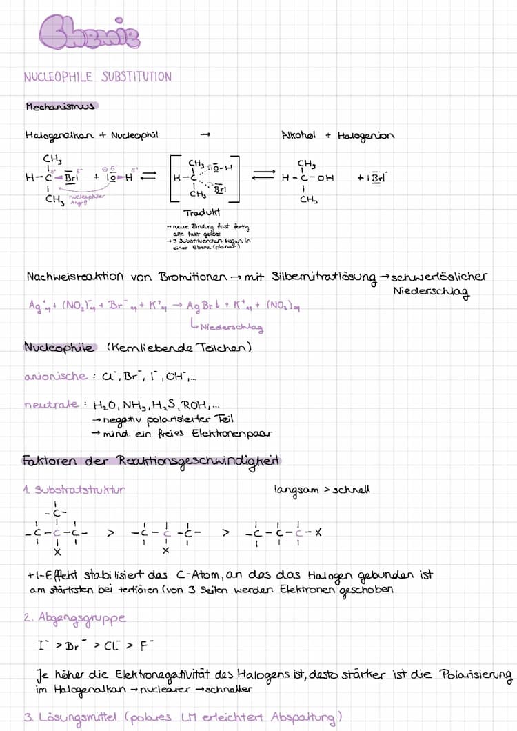 Know Nucleophile Substitution, Carbonsäuren, Carbonsäureester  thumbnail