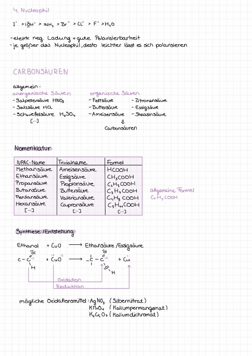 Chemie
NUCLEOPHILE SUBSTITUTION
Mechanismus
Halogenalkan + Nucleophil
CH3
H-C-Brl
I
CHз Angrifl
- ST
nucleophiler
06
+10 H
1. Substratstrukt
