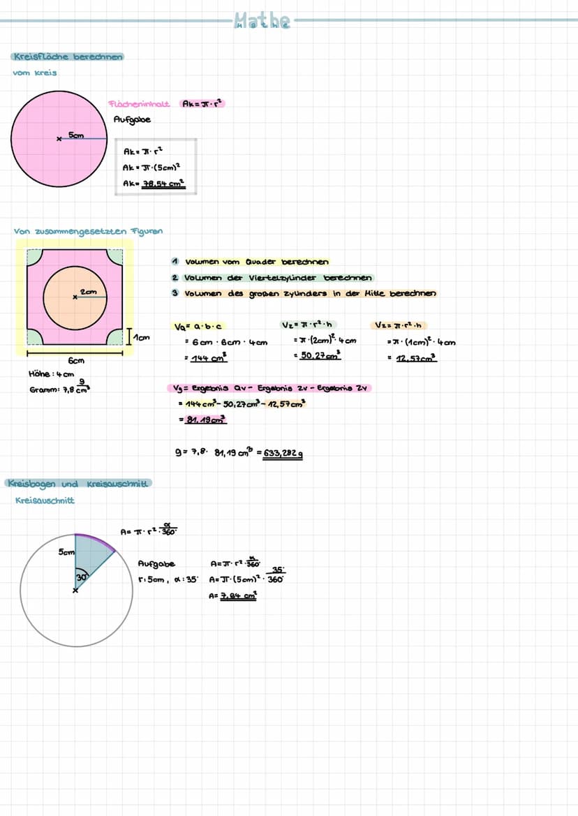 Der Kegel
Seitenlänge, Radius, Höhe
Seitenlänge
Radius
Höhe
Du hast die Grundformel, die du einfach
umstellen kannst, je nach dem, was du
br