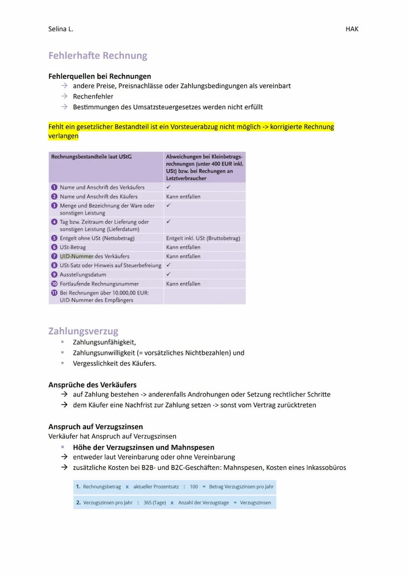 Selina L.
Lieferverzug
■
■
Folgen des Lieferverzugs:
wenn zu spät,
an falschen Ort oder
pünktlich, aber falsche Ware geliefert wurde.
bei Fi