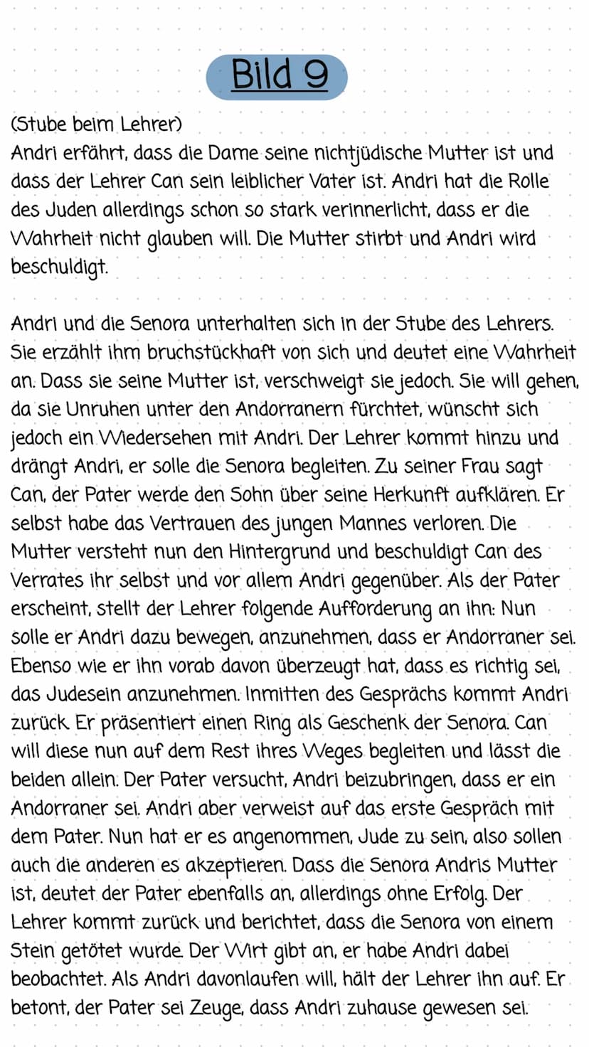 Bild 1
(Straße, Pinte)
Barblin weißelt das Haus. Der Lehrer Can verhandelt mit dem
Tischler um eine Lehre für seinen (vermeintlichen) Pflege