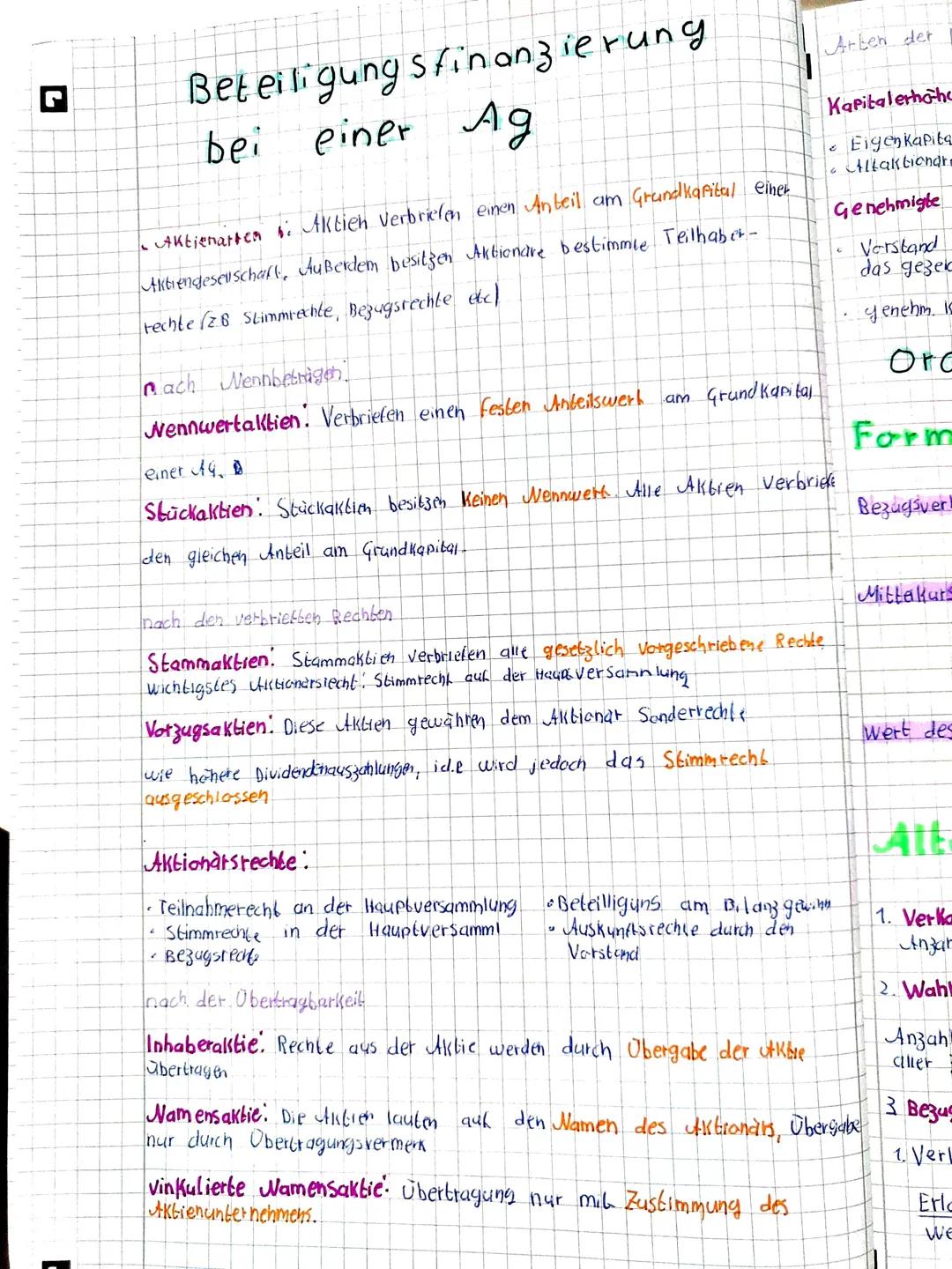 1
▸ BWL-Klausur way-
Finanziening
Außen finanzierung! Kapitalbeschaffung dus Quellen, die nicht
unmittelbar in einem Zusammenhang mit dem zu