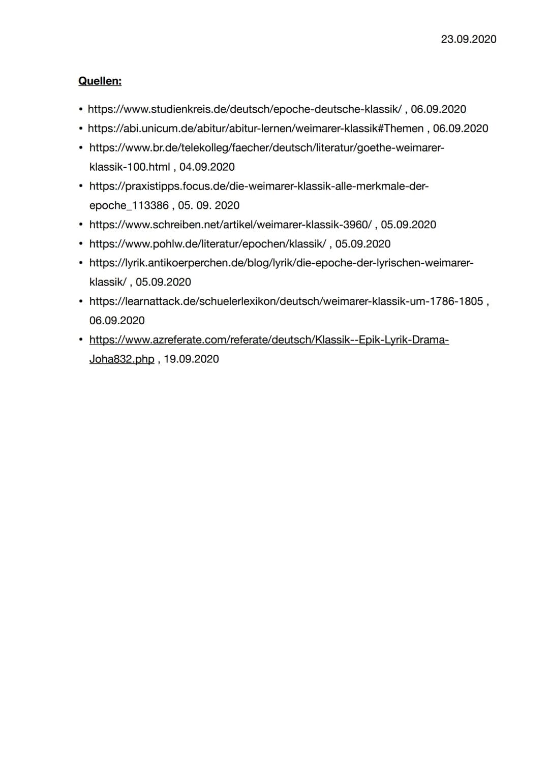 • 1786-1832 (enger gefasste Definition: 1794 - 1805)
. ,,Weimarer" : liter. Geschehen zentriert auf Weimar
• ,,Klassik": Orientierung an der