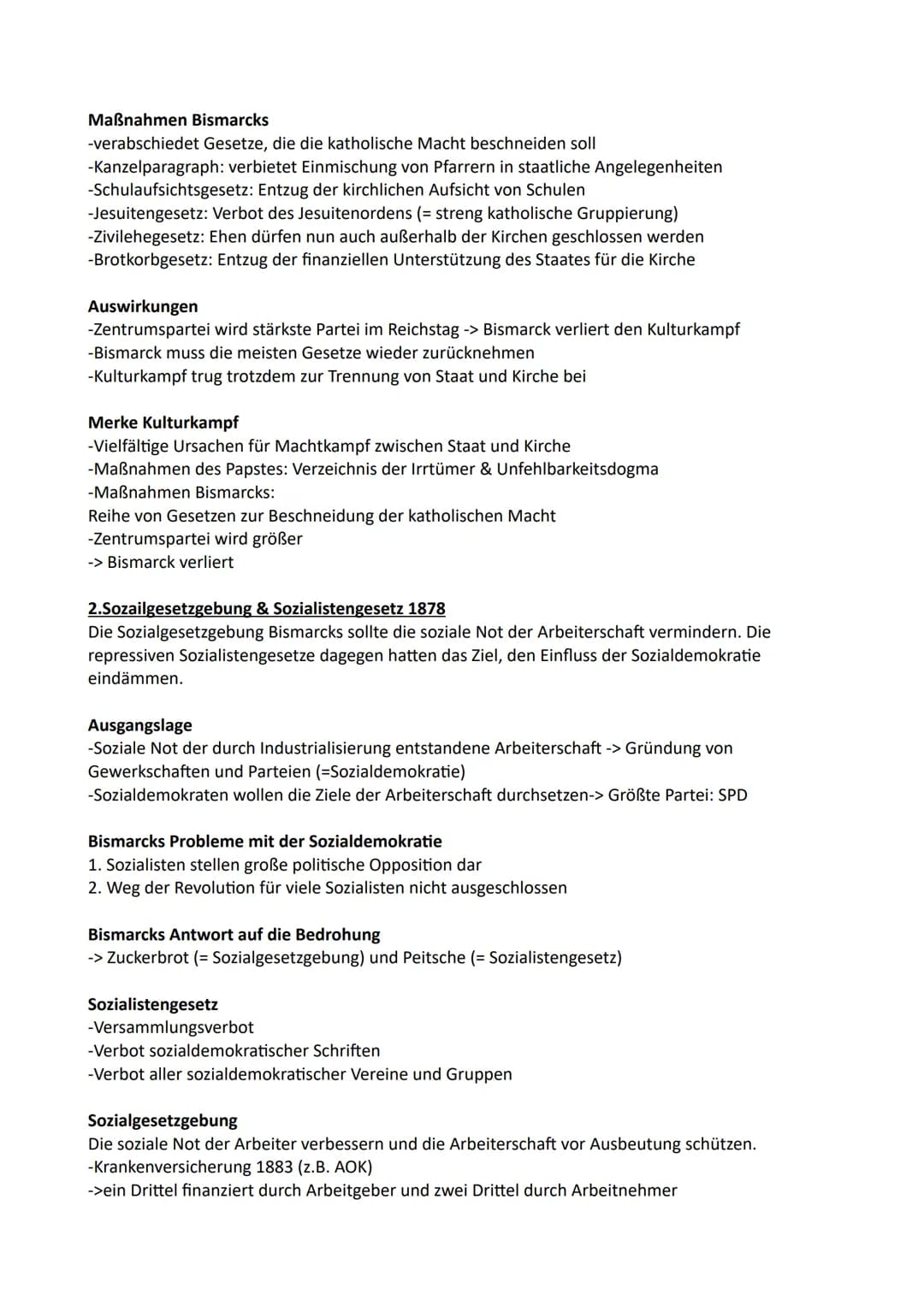 Geschichte Abi
Das Deutsche Kaiserreich
Bismarck & Gründung des Deutschen Reiches
-Das Deutsche Bund: Österreich und Preußen haben das Sagen