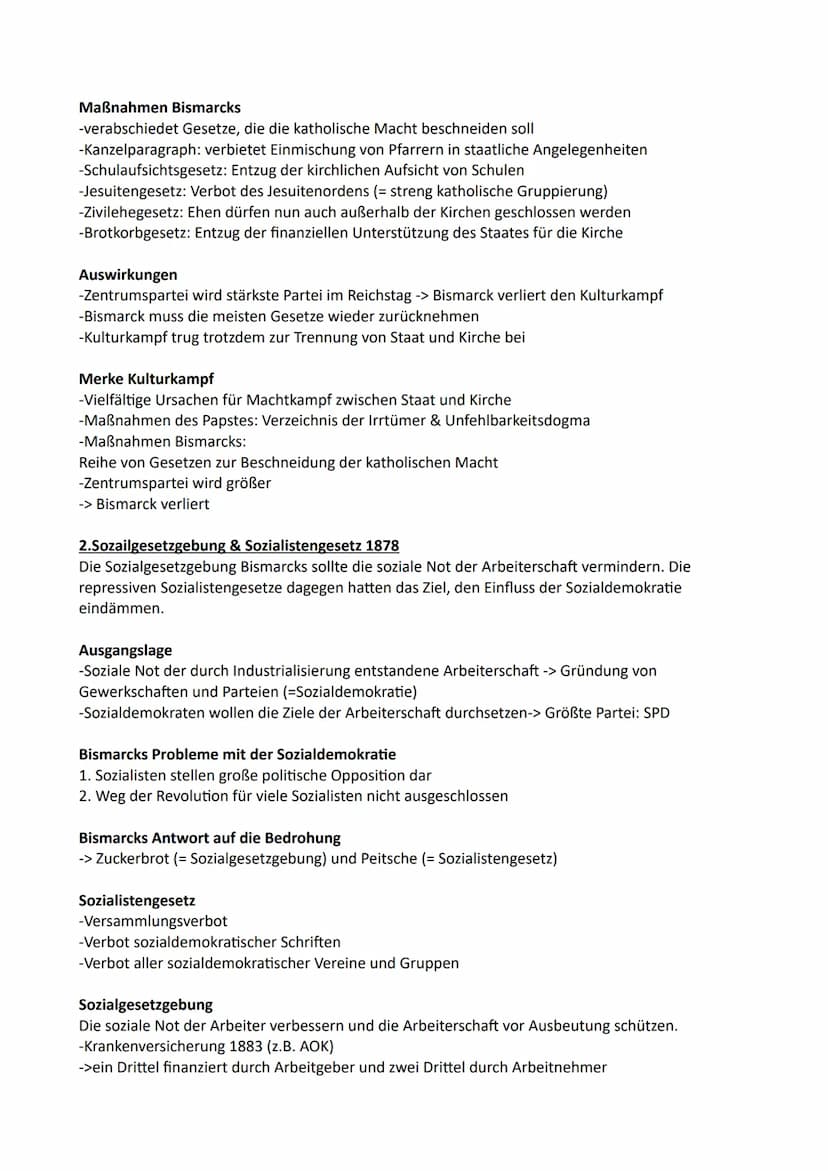 Geschichte Abi
Das Deutsche Kaiserreich
Bismarck & Gründung des Deutschen Reiches
-Das Deutsche Bund: Österreich und Preußen haben das Sagen