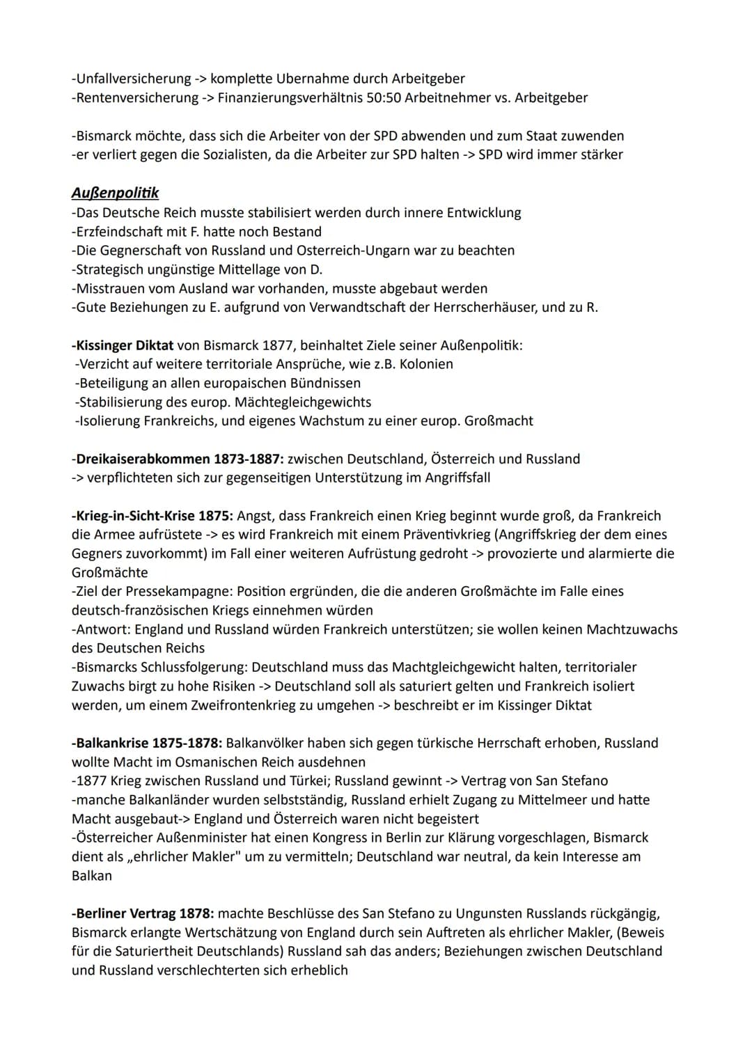 Geschichte Abi
Das Deutsche Kaiserreich
Bismarck & Gründung des Deutschen Reiches
-Das Deutsche Bund: Österreich und Preußen haben das Sagen