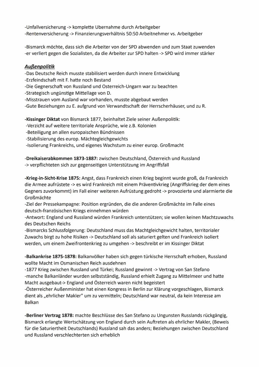 Geschichte Abi
Das Deutsche Kaiserreich
Bismarck & Gründung des Deutschen Reiches
-Das Deutsche Bund: Österreich und Preußen haben das Sagen