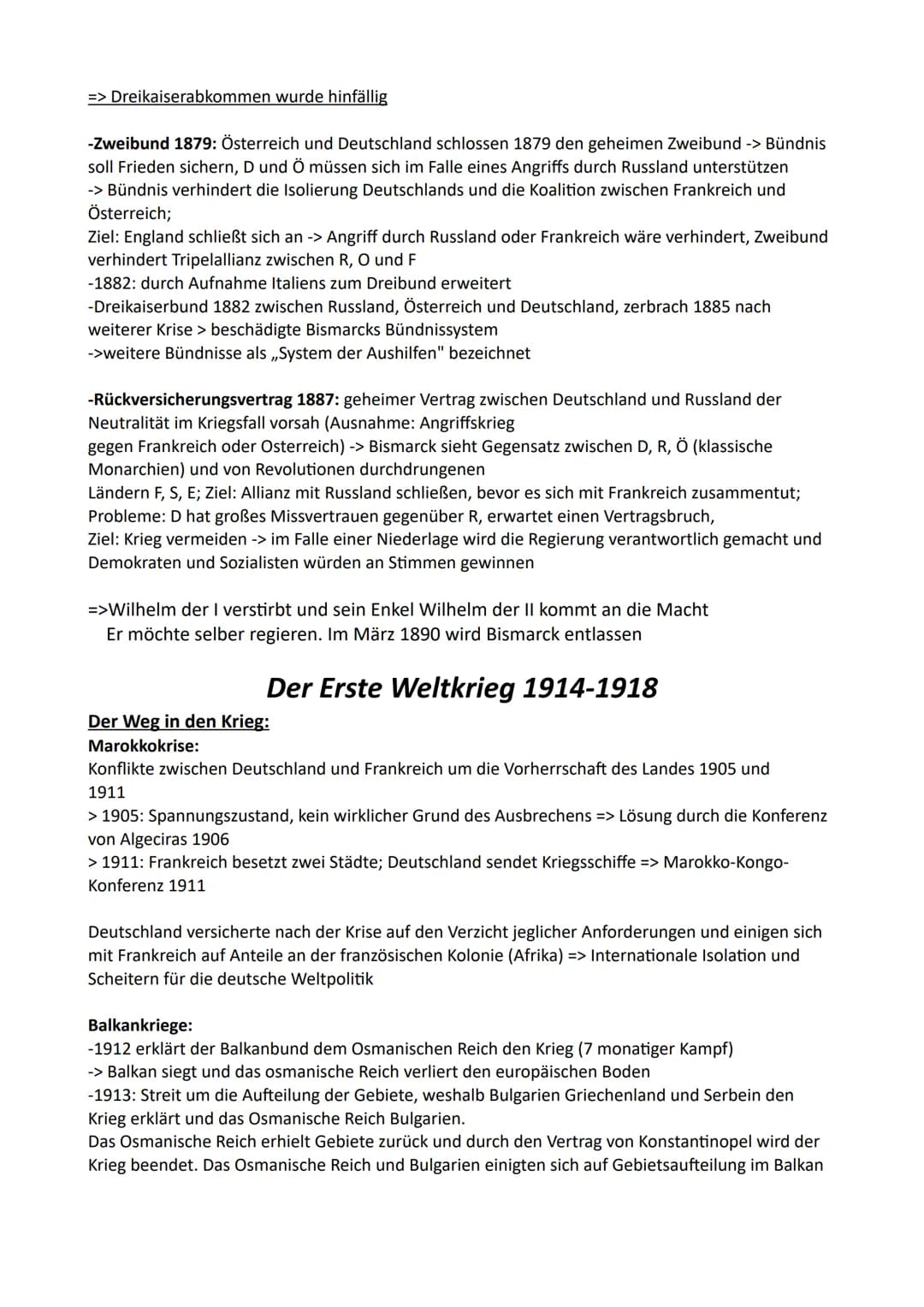 Geschichte Abi
Das Deutsche Kaiserreich
Bismarck & Gründung des Deutschen Reiches
-Das Deutsche Bund: Österreich und Preußen haben das Sagen