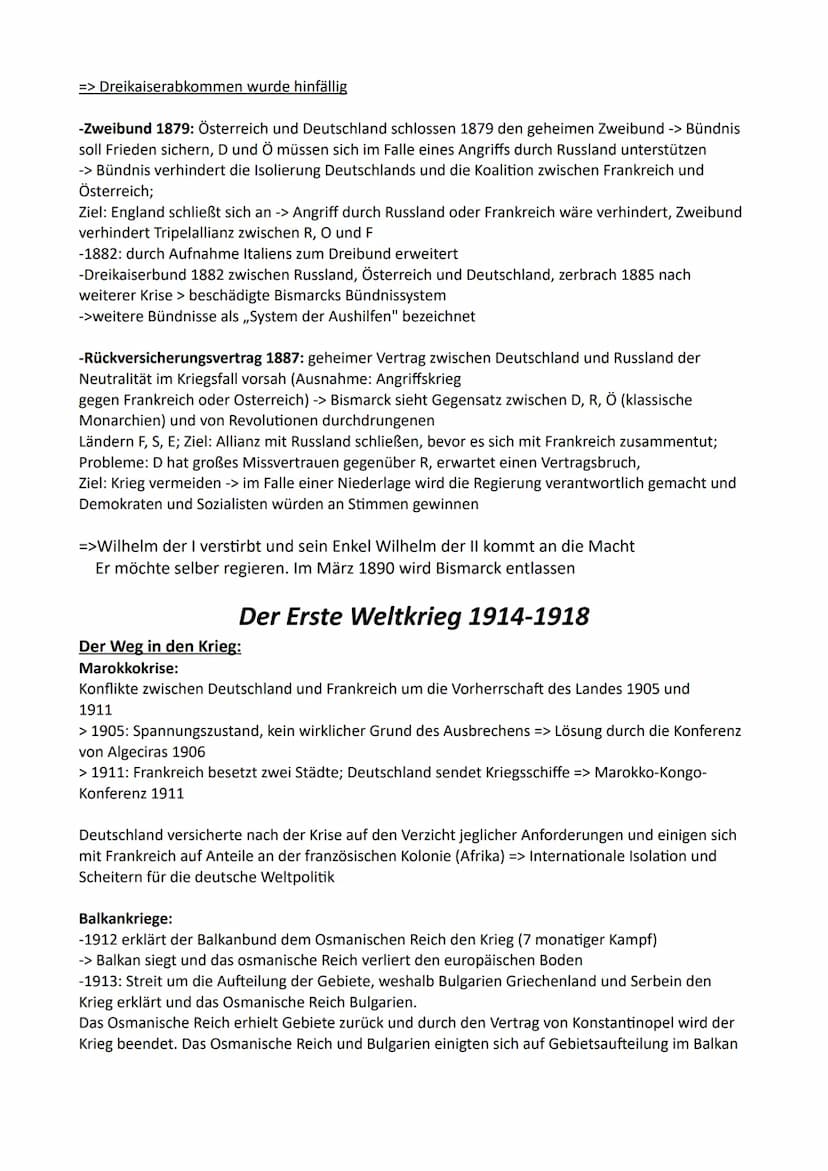 Geschichte Abi
Das Deutsche Kaiserreich
Bismarck & Gründung des Deutschen Reiches
-Das Deutsche Bund: Österreich und Preußen haben das Sagen