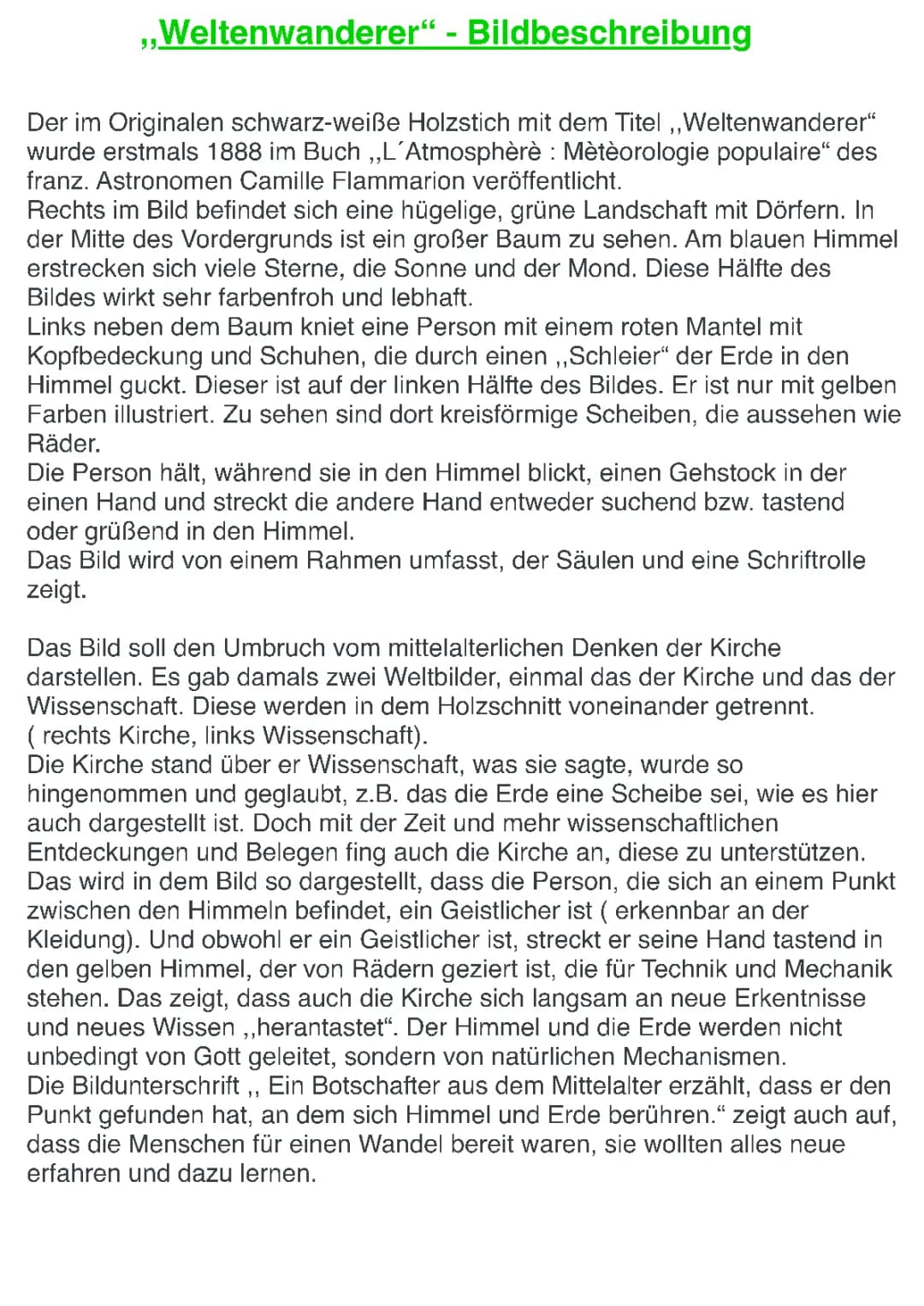 Wanderer am Weltenrand: Bildbeschreibung und Bedeutung