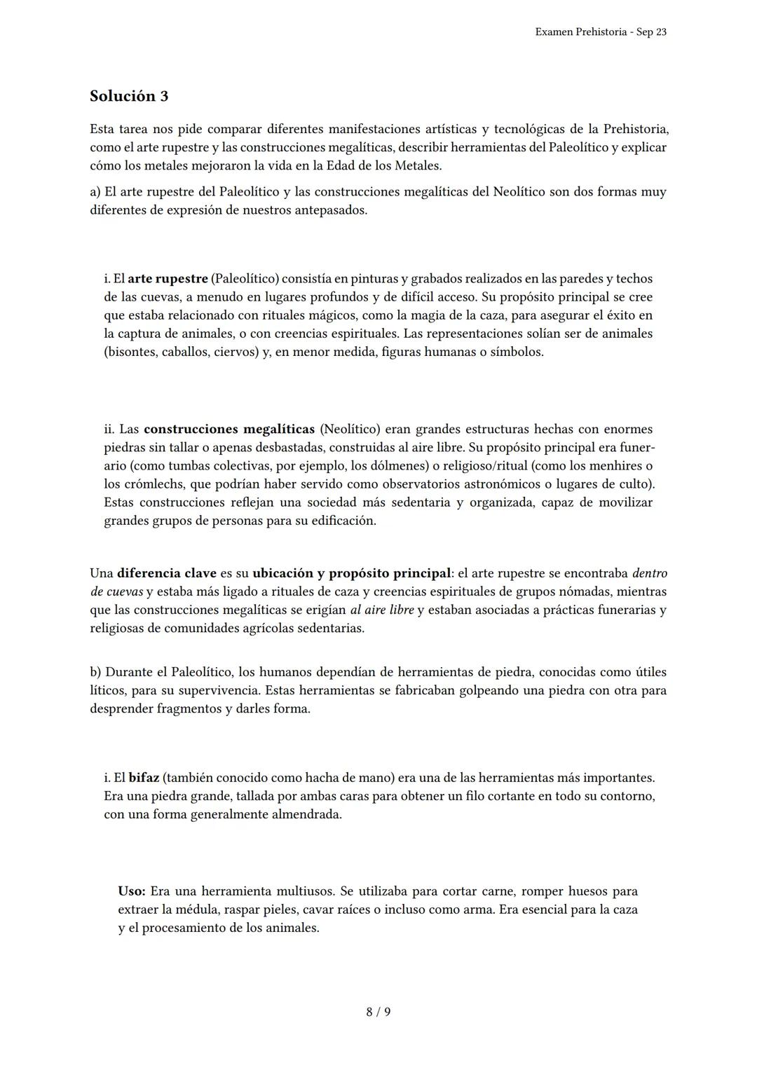 # Examen Prehistoria

Generado por Knowunity - Sep 23

Descripción: Este examen cubre las etapas de la Prehistoria, desde el Paleolítico has