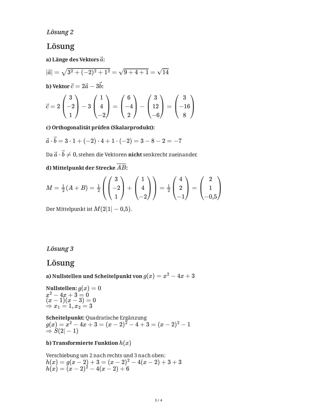 01.06.2025
Funktionen, Analysis und Vektoren: ZK
Mathe NRW
Klasse 0,
basierend auf Altklausuren
Aufgabe 1
Gegeben ist die Funktion $f(x) = 2