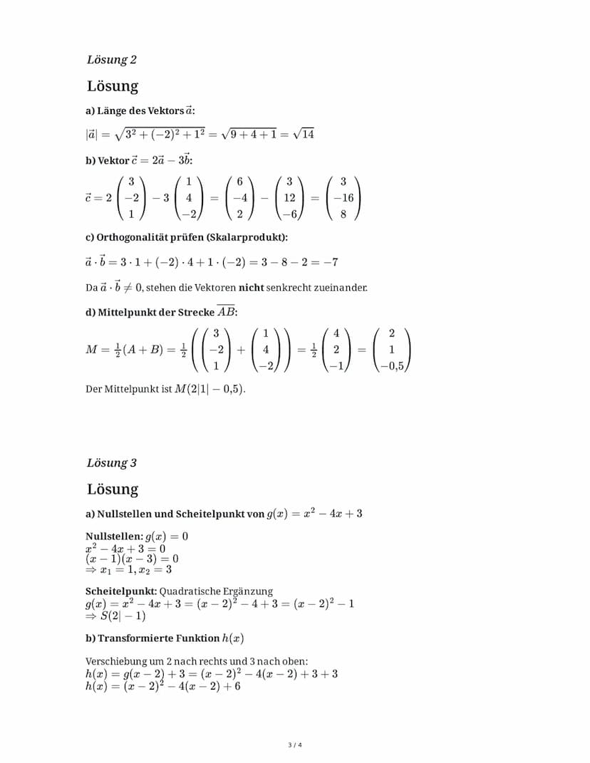 01.06.2025
Funktionen, Analysis und Vektoren: ZK
Mathe NRW
Klasse 0,
basierend auf Altklausuren
Aufgabe 1
Gegeben ist die Funktion $f(x) = 2