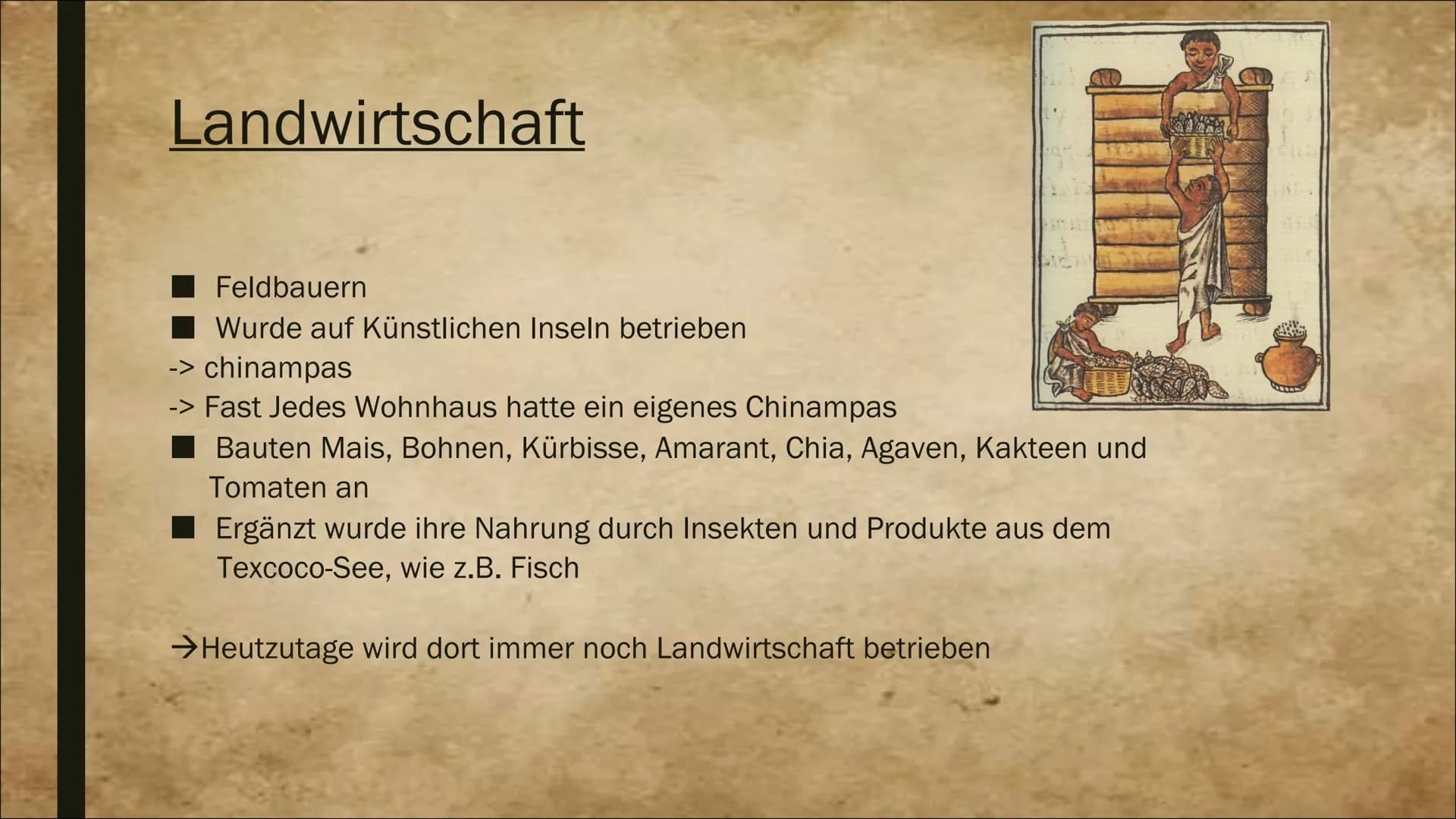 # Azteken-Geschichte und Untergang
## Geographie
* Zogen zu ihrem Herrschaftsgebiet zurück
* Reich wurde von drei Stämmen gegründet
## Aufst