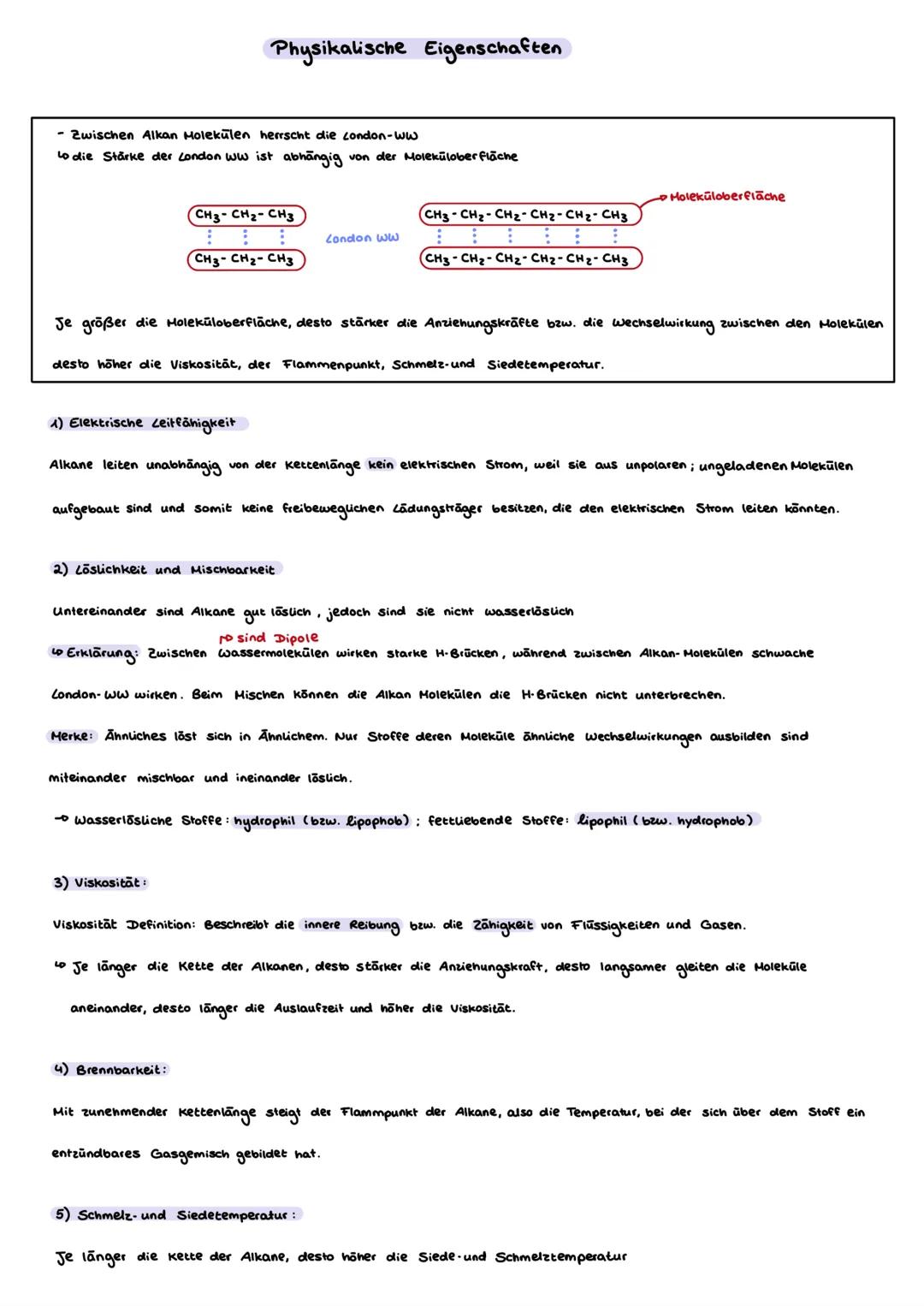 Alkane - Grundwissen - Alkane sind Kohlenwasserstoffe, bei welchen benachbarte Kohlenstoffatome durch Einfachbindungen
(Elektronenpaarbindun