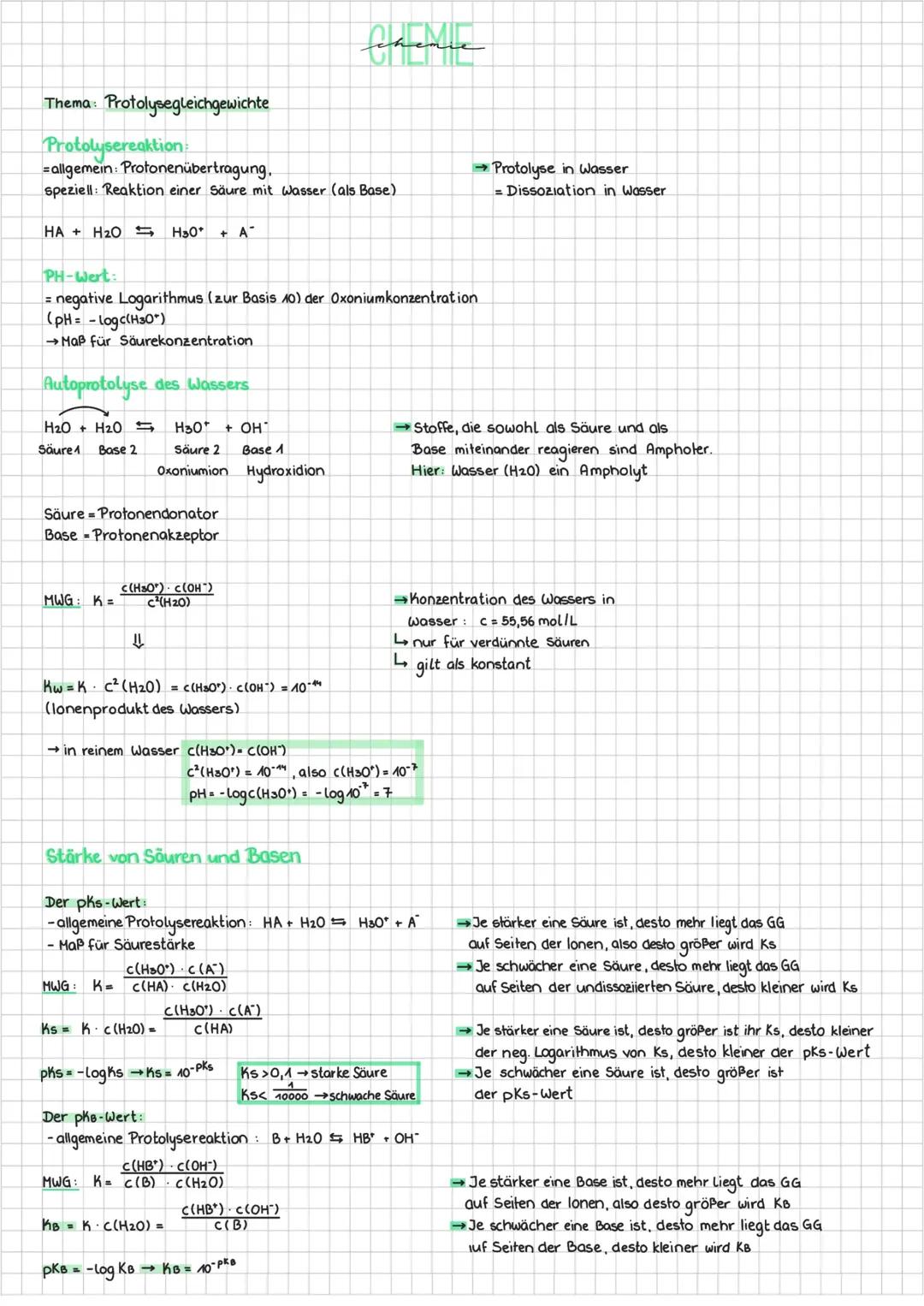 Protolysegleichgewichte