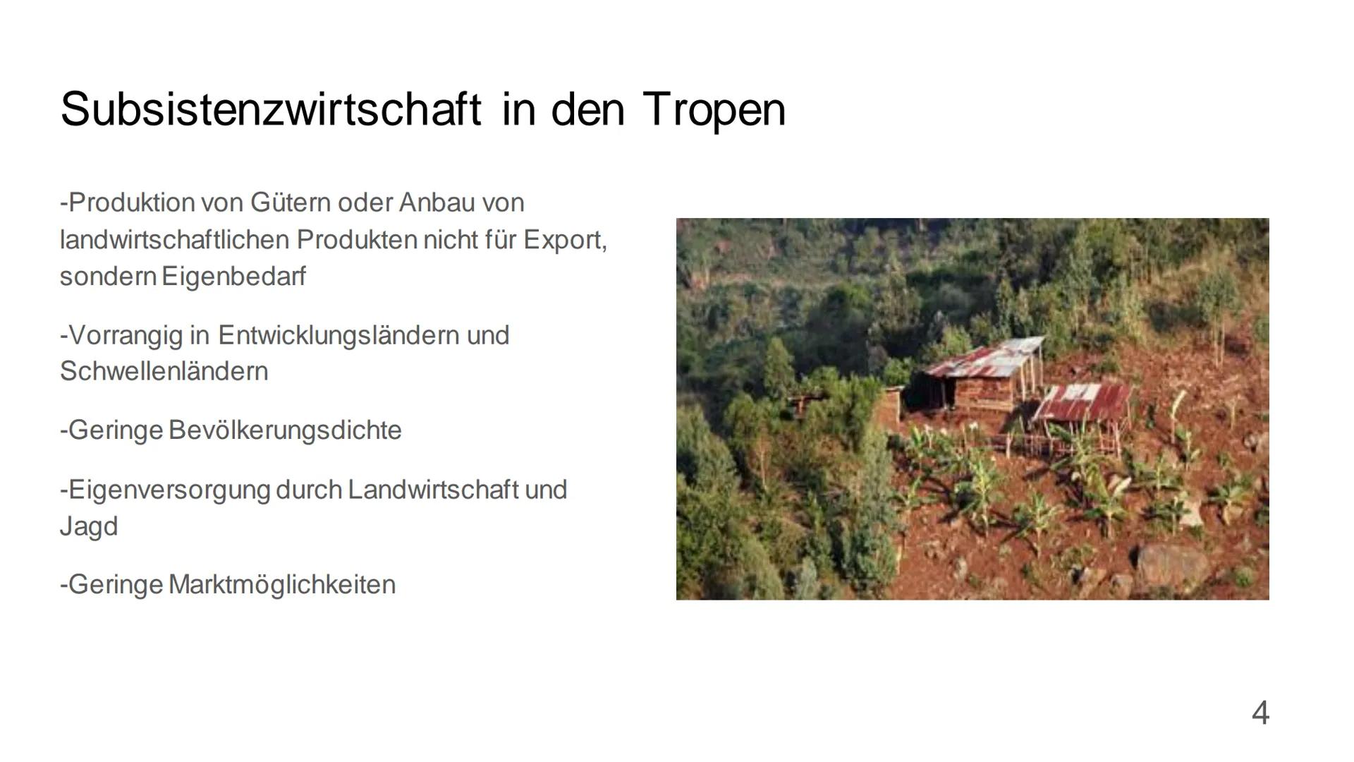 Landwirtschaft in den
Tropen
Chenyan und Finja
1 Inhaltsverzeichnis
• Tropen
Subsistenzwirtschaft
• Milpa Solar System
Monokulturen
Plantage