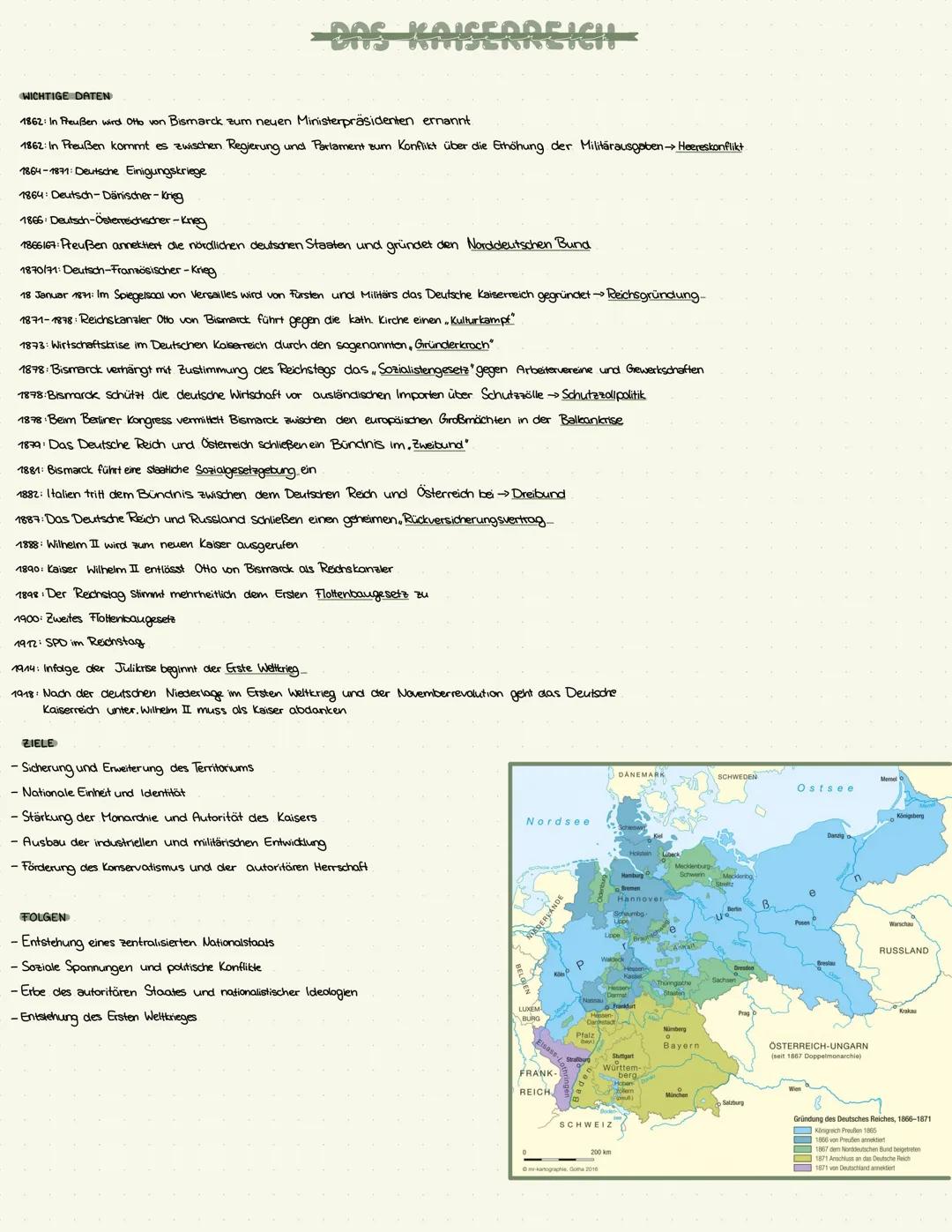 # -DAS KAISERREIGIT
WICHTIGE DATEN
1862: In Preußen wird Otto von Bismarck zum neuen Ministerpräsidenten ernannt.
1862: In Preußen kommt