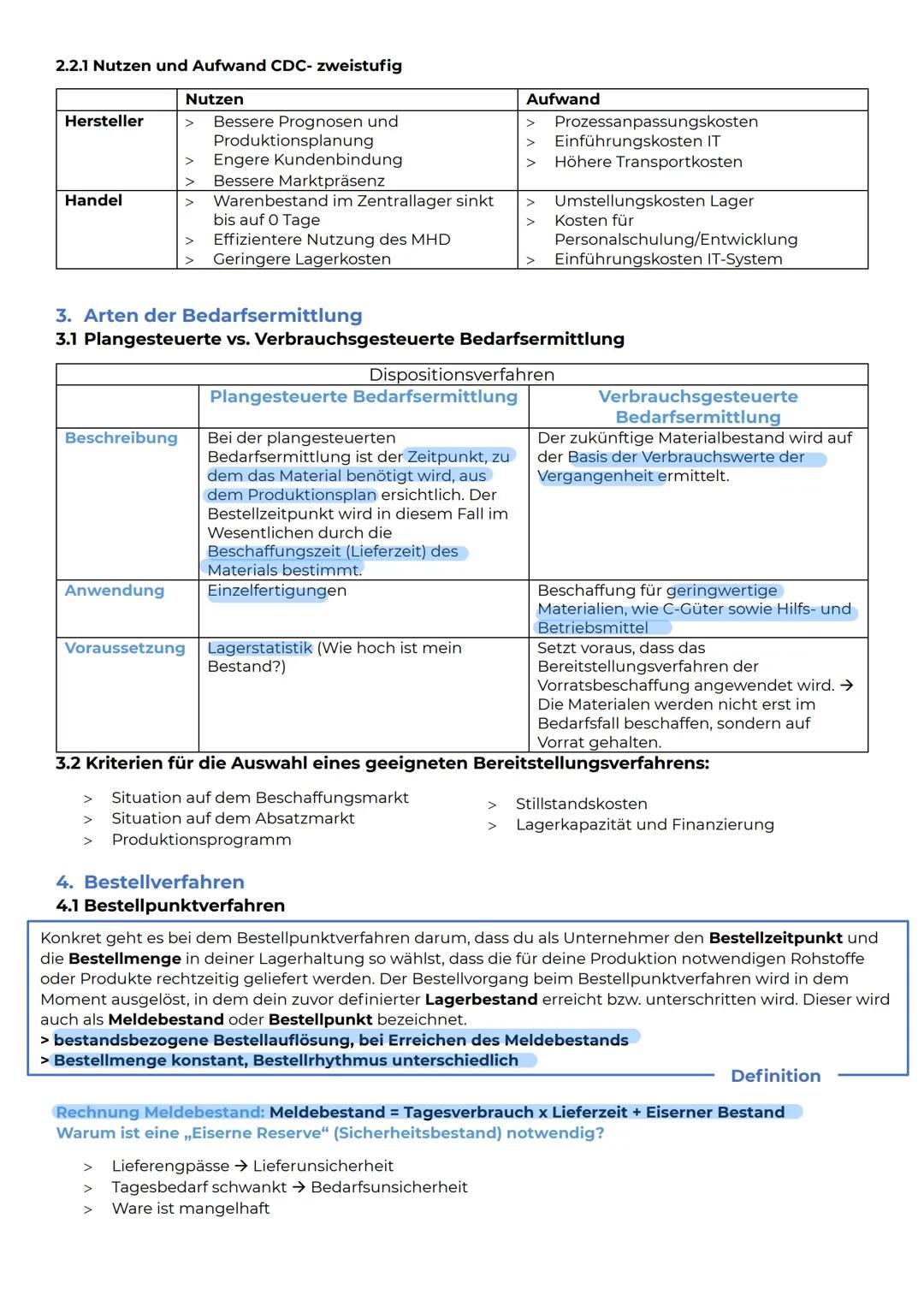 Ka 2: beschaffung und lagerhaltung
1.
Bereitstellungsprinzipien
Einzelbeschaffung (auftragsbezogene Beschaffung)
Just-in-time-Beschaffung/Ju