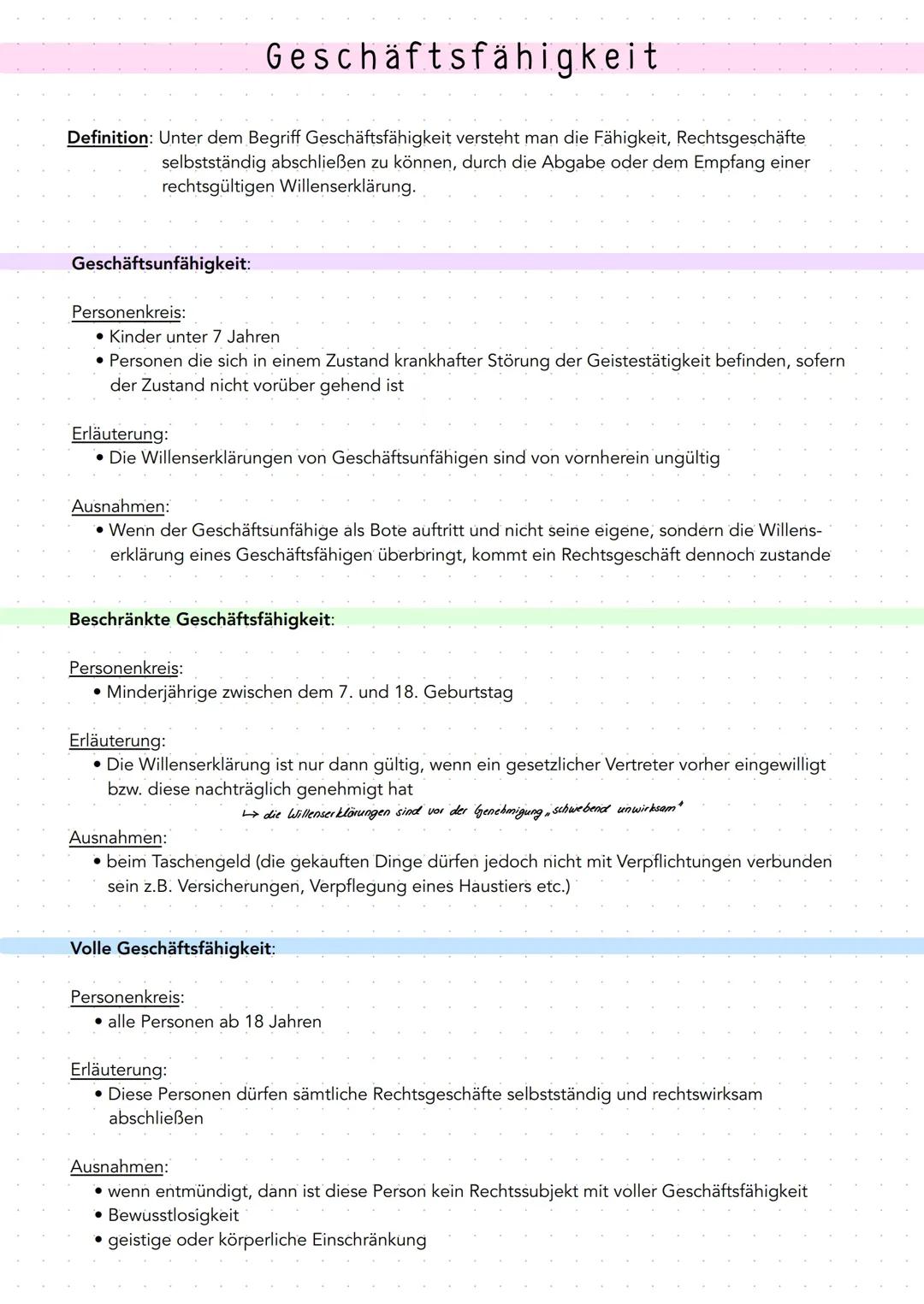 Geschäftsfähigkeit