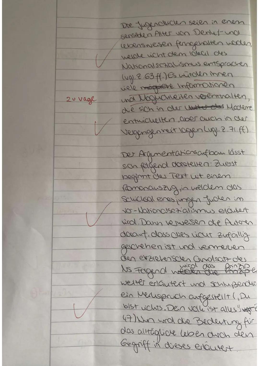 Freffendo
aus dem Roman. Die Ceschister
Oppermann"
Man @ V
Aufgabe 1³
Der vorliegende Text, Kindheit
und Jugend im Nationalsozialismy!
Bergm