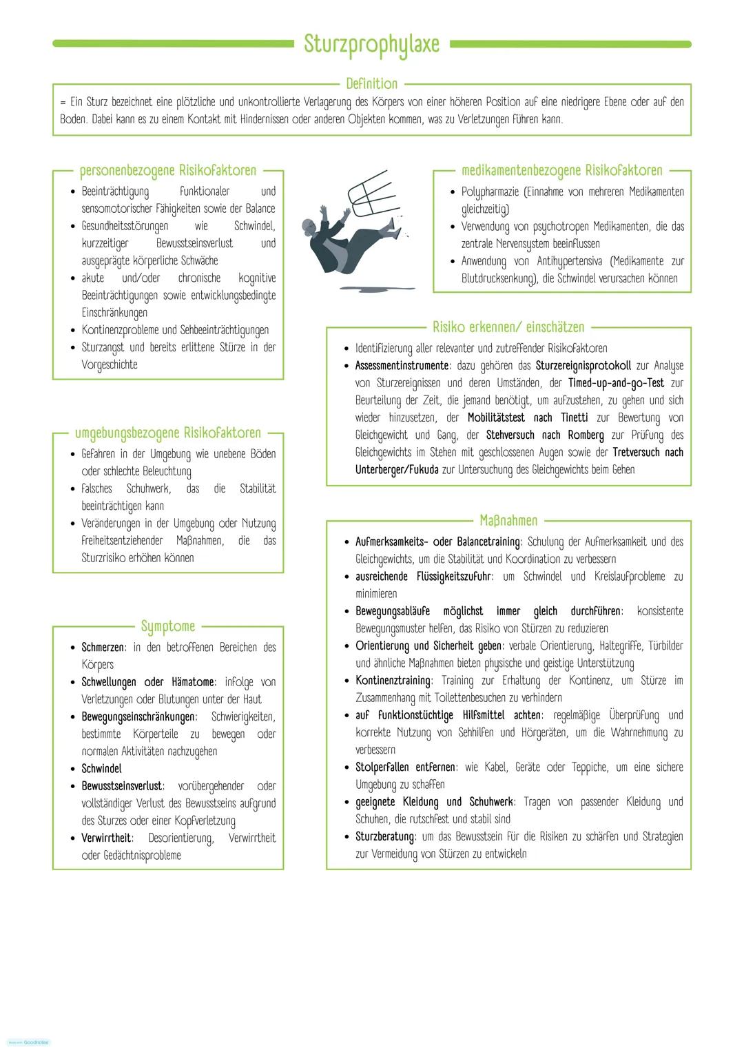 # Dekubitusprophylaxe
Definition
= örtlich begrenzte Schädigung der Haut / des Gewebes, die durch zu lange/starke Druck- oder Scherkräfte